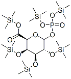 1-O-[Bis(trimethylsiloxy)phosphinyl]-2-O,3-O,4-O-tris(trimethylsilyl)-D-galactopyranuronic acid trimethylsilyl ester Structure