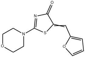 5-(2-furylmethylidene)-2-morpholin-4-yl-1,3-thiazol-4-one Structure