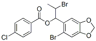 [2-bromo-1-(6-bromobenzo[1,3]dioxol-5-yl)propyl] 4-chlorobenzoate 结构式
