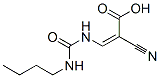 (Z)-3-(butylcarbamoylamino)-2-cyano-prop-2-enoic acid Structure