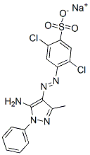 sodium 4-[(5-amino-3-methyl-1-phenyl-1H-pyrazol-4-yl)azo]-2,5-dichlorobenzenesulphonate 结构式