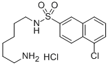 N-(6-アミノヘキシル)-5-クロロ-2-ナフタレンスルホンアミド塩酸塩 化学構造式