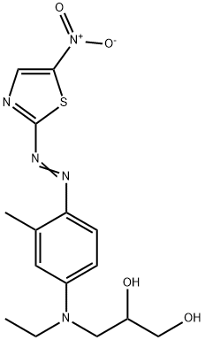 3-[ethyl[3-methyl-4-[(5-nitrothiazol-2-yl)azo]phenyl]amino]propane-1,2-diol Struktur
