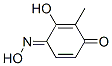 2,5-Cyclohexadiene-1,4-dione, 2-hydroxy-3-methyl-, 1-oxime (9CI) Struktur