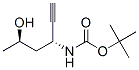 Carbamic acid, [(1R,3R)-1-ethynyl-3-hydroxybutyl]-, 1,1-dimethylethyl ester, Struktur
