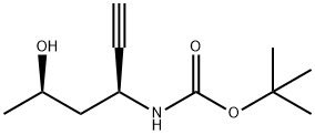 Carbamic acid, [(1S,3R)-1-ethynyl-3-hydroxybutyl]-, 1,1-dimethylethyl ester Structure
