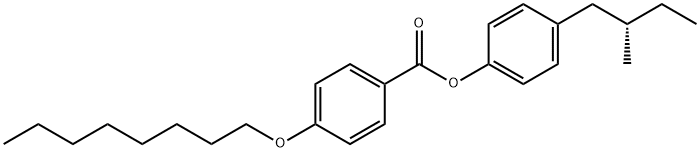 4-(2-methylbutyl)phenyl (S)-4-octyloxy)benzoate  Struktur
