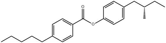 (S)-p-(2-methylbutyl)phenyl p-pentylbenzoate Struktur