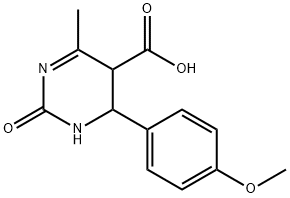 1,2,5,6-Tetrahydro-6-(4-methoxyphenyl)-4-methyl-2-oxo-5-pyrimidinecarboxylic aci Struktur