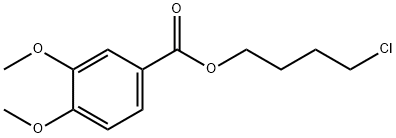 3,4-ジメトキシ安息香酸4-クロロブチル 化学構造式