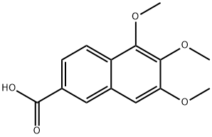 5,6,7-トリメトキシナフタレン-2-カルボン酸 化学構造式