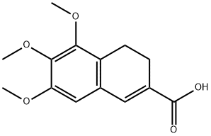 3,4-ジヒドロ-5,6,7-トリメトキシナフタレン-2-カルボン酸 化学構造式