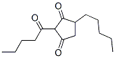 4-ペンチル-2-バレリル-1,3-シクロペンタンジオン 化学構造式
