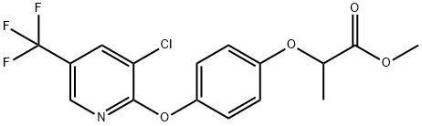 2-[4-(3-氯-5-三氟甲基-2-吡啶氧基)苯氧基]丙酸甲酯,69806-40-2,结构式