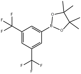 2-[3,5-ビス(トリフルオロメチル)フェニル]-4,4,5,5-テトラメチル-1,3,2-ジオキサボロラン 化学構造式