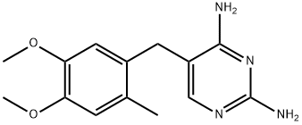 5-(4,5-dimethoxy-2-methylbenzyl)-2,4-diaminopyrimidine Struktur