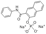 N-フェニル-3-[[ビス(ソジオオキシ)ホスフィニル]オキシ]-2-ナフタレンカルボアミド 化学構造式