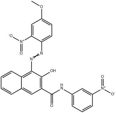 3-hydroxy-4-[(4-methoxy-2-nitrophenyl)azo]-N-(3-nitrophenyl)naphthalene-2-carboxamide Struktur