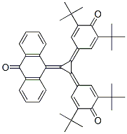 10-[2,3-ビス[3,5-ビス(1,1-ジメチルエチル)-4-オキソ-2,5-シクロヘキサジエン-1-イリデン]シクロプロピリデン]アントラセン-9(10H)-オン 化学構造式
