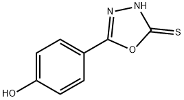 4-(5-巯基-1,3,4-恶二唑-2-基)苯酚,69829-90-9,结构式