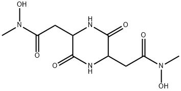 N,N'-Dihydroxy-N,N'-dimethyl-3,6-dioxo-2,5-piperazinedi(acetamide) Struktur