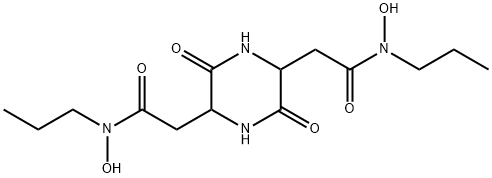 N,N'-Dihydroxy-3,6-dioxo-N,N'-dipropyl-2,5-piperazinedi(acetamide) 结构式