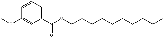 3-Methoxybenzoic acid decyl ester Struktur