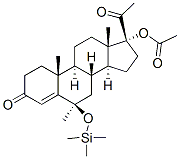 (6R)-17-(Acetyloxy)-6-methyl-6-(trimethylsiloxy)pregn-4-ene-3,20-dione Structure