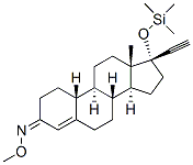 (17R)-17-(トリメチルシロキシ)-19-ノルプレグナ-4-エン-20-イン-3-オンO-メチルオキシム 化学構造式