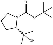 (S)-2-(1-Hydroxy-1-methylethyl)-pyrrolidine-1-carboxylic acid tert-butyl ester Structure