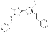 DIETHYL-BIS(BENZYLTHIO)TETRATHIAFULVALENE 化学構造式