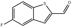 5-フルオロ-1-ベンゾチオフェン-2-カルブアルデヒド 化学構造式