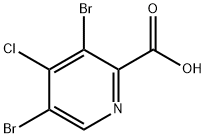 3,5-Dibromo-4-chloropyridine-2-carboxylic acid Struktur