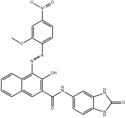 N-(2,3-Dihydro-2-oxo-1H-benzimidazol-5-yl)-3-hydroxy-4-[(2-methoxy-4-nitrophenyl)azo]-2-naphthalenecarboxamide Structure