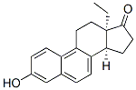 Gona-1,3,5,7,9-pentaen-17-one, 13-ethyl-3-hydroxy-, (13alpha)- 结构式