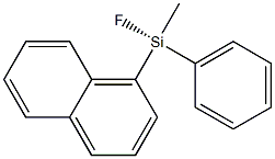 (R)-メチルフルオロ(1-ナフチル)フェニルシラン 化学構造式