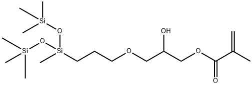 (3-メタクリルオキシ-2-ヒドロキシプロポキシ)プロピルビス(トリメチルシロキシ)メチルシラン, TECH-95 化学構造式