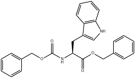 Nα-(ベンジルオキシカルボニル)-L-トリプトファンベンジル 化学構造式