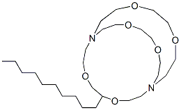 5-DECYL-4,7,13,16,21,24-HEXAOXA-1,10-DIAZABICYCLO-[8.8.8]-HEXACOSANE Struktur