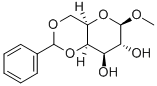 甲基 4,6-O-亚苄基-ALPHA-D-吡喃半乳糖苷 结构式