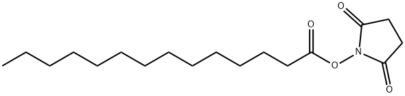 N-琥珀酰亚胺基豆蔻酸, 69888-86-4, 结构式