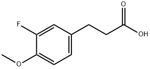 3-氟-4-甲氧基苯丙酸,69888-90-0,结构式
