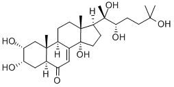 (2a,3a,5a,22R)-2,3,14,20,22,25-Hexahydroxycholest-7-en-6-one Structure