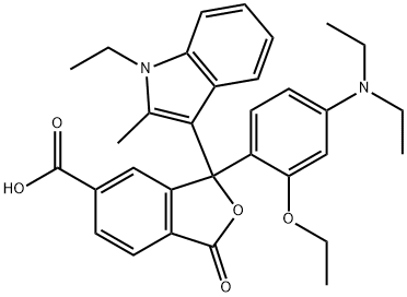 3-[4-(diethylamino)-2-ethoxyphenyl]-3-(1-ethyl-2-methyl-1H-indol-3-yl)-1,3-dihydro-1-oxoisobenzofuran-5-carboxylic acid|
