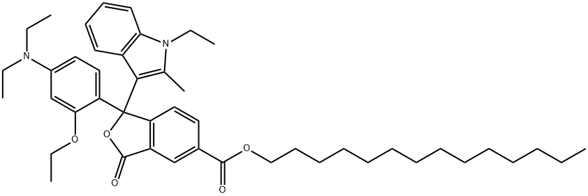 69898-64-2 tetradecyl 1-[4-(diethylamino)-2-ethoxyphenyl]-1-(1-ethyl-2-methyl-1H-indol-3-yl)-1,3-dihydro-3-oxoisobenzofuran-5-carboxylate