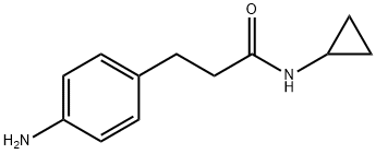 3-(4-アミノフェニル)-N-シクロプロピルプロパンアミド 化学構造式