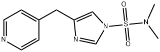 1H-Imidazole-1-sulfonamide,  N,N-dimethyl-4-(4-pyridinylmethyl)- 化学構造式