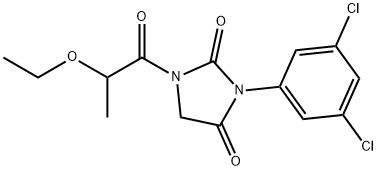 2,4-Imidazolidinedione, 3-(3,5-dichlorophenyl)-1-(2-ethoxy-1-oxopropyl )- Struktur