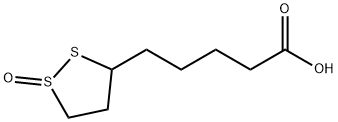 1,2-ジチオラン-3-ペンタン酸1-オキシド 化学構造式