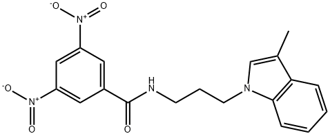 N-[3-(3-methyl-1H-indol-1-yl)propyl]-3,5-dinitrobenzamide Structure